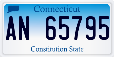 CT license plate AN65795