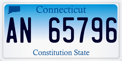 CT license plate AN65796