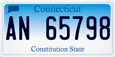CT license plate AN65798