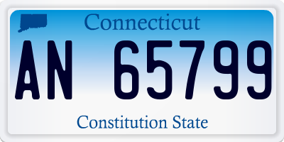 CT license plate AN65799