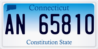 CT license plate AN65810