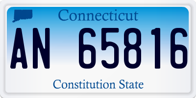CT license plate AN65816
