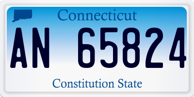 CT license plate AN65824