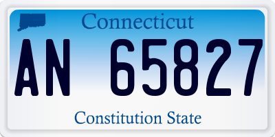 CT license plate AN65827