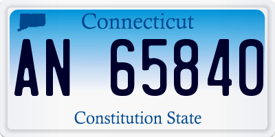 CT license plate AN65840