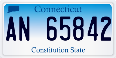 CT license plate AN65842