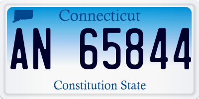 CT license plate AN65844