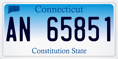 CT license plate AN65851