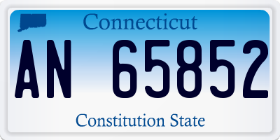 CT license plate AN65852