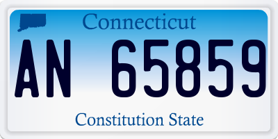 CT license plate AN65859