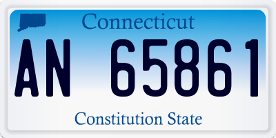 CT license plate AN65861