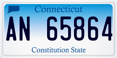 CT license plate AN65864