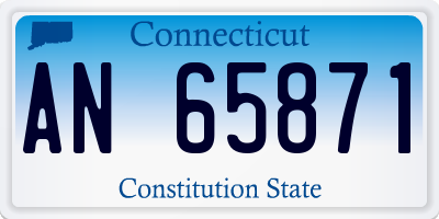 CT license plate AN65871