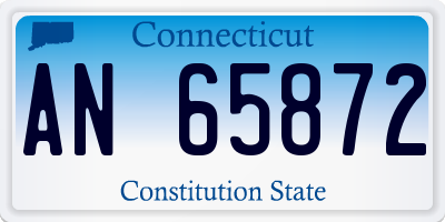 CT license plate AN65872