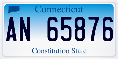 CT license plate AN65876