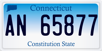 CT license plate AN65877