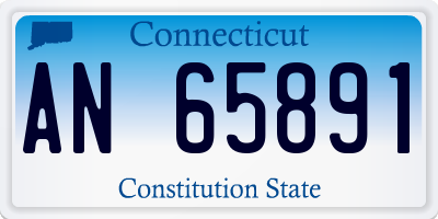 CT license plate AN65891