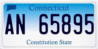 CT license plate AN65895