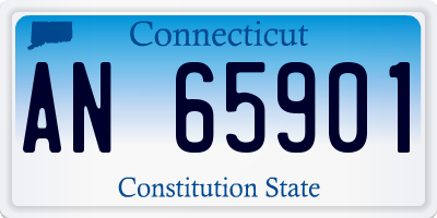 CT license plate AN65901
