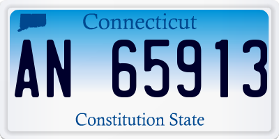 CT license plate AN65913