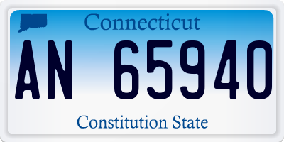 CT license plate AN65940