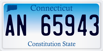 CT license plate AN65943