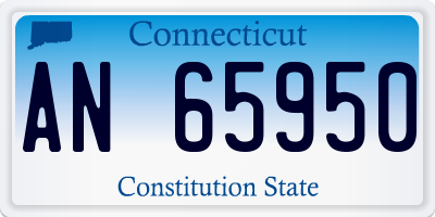 CT license plate AN65950