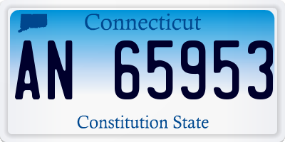 CT license plate AN65953