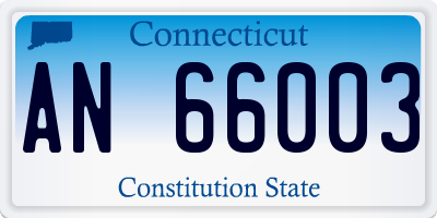 CT license plate AN66003