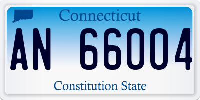 CT license plate AN66004