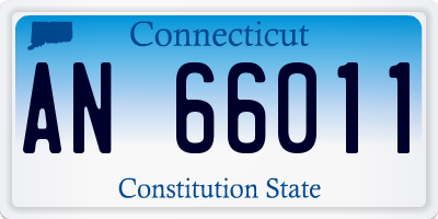 CT license plate AN66011
