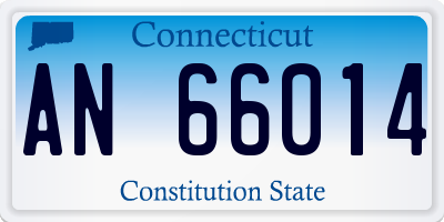 CT license plate AN66014