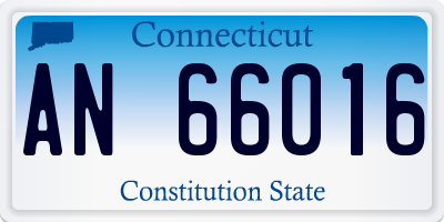 CT license plate AN66016