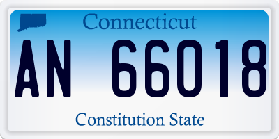 CT license plate AN66018