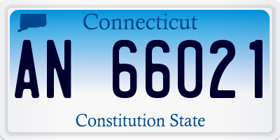 CT license plate AN66021