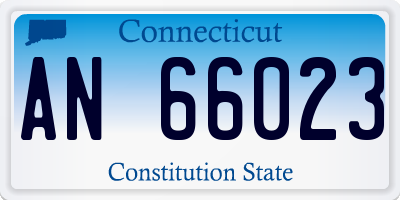 CT license plate AN66023