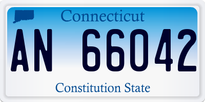 CT license plate AN66042