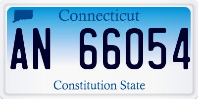 CT license plate AN66054