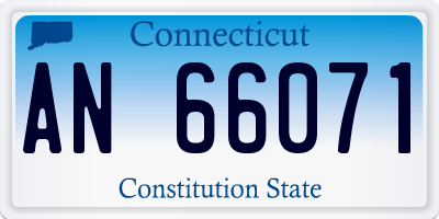 CT license plate AN66071
