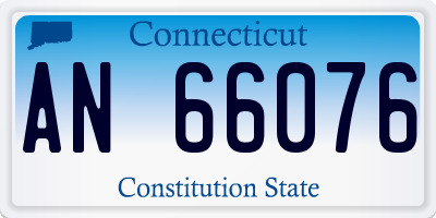 CT license plate AN66076