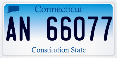 CT license plate AN66077