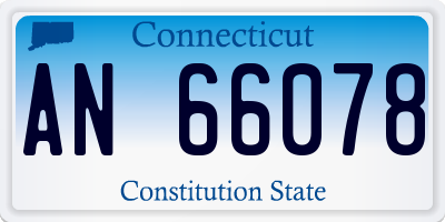 CT license plate AN66078