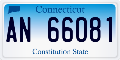 CT license plate AN66081