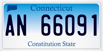 CT license plate AN66091