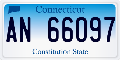 CT license plate AN66097