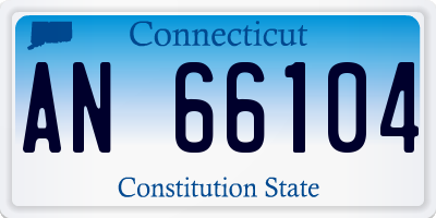 CT license plate AN66104