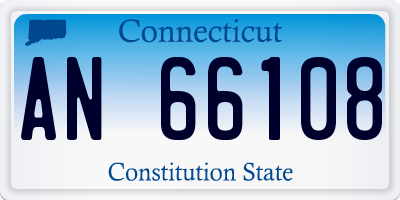CT license plate AN66108