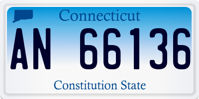 CT license plate AN66136