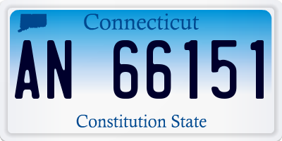 CT license plate AN66151