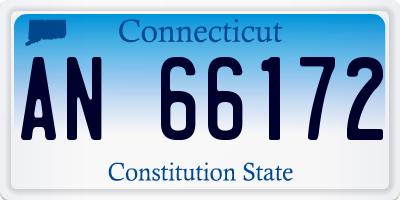 CT license plate AN66172